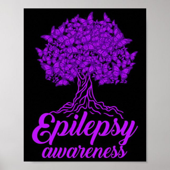 Epilepsy Awareness Butterfly  Poster (Front)