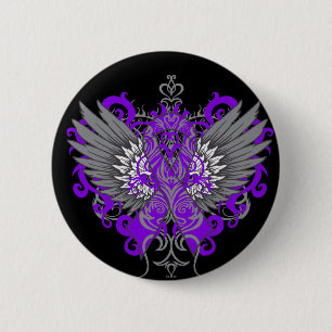 Epilepsy Awareness Cool Wings Button