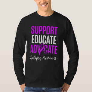 Epilepsy Awareness Educate Epileptic Warrior Survi T-Shirt