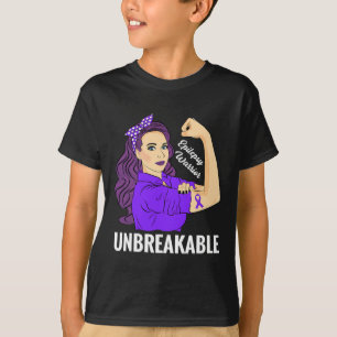 Epilepsy Awareness  Epileptic Purple Ribbon Warrio T-Shirt