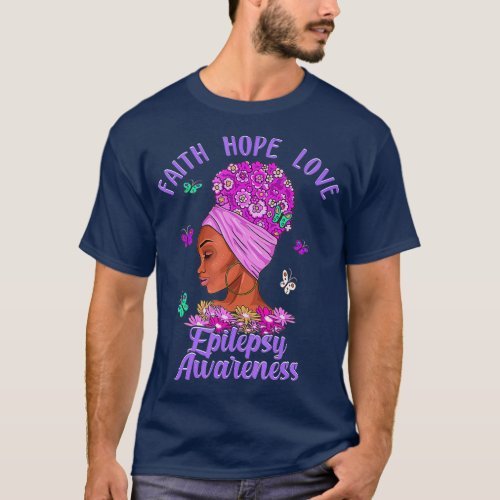 Epilepsy Awareness Epileptic Related Purple _13 T_Shirt