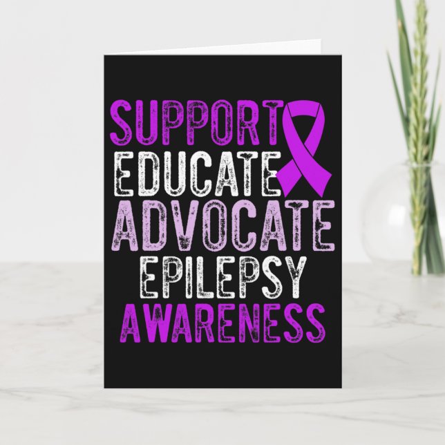 Epilepsy Awareness Epileptic Warrior Survivor 10  Card (Front)