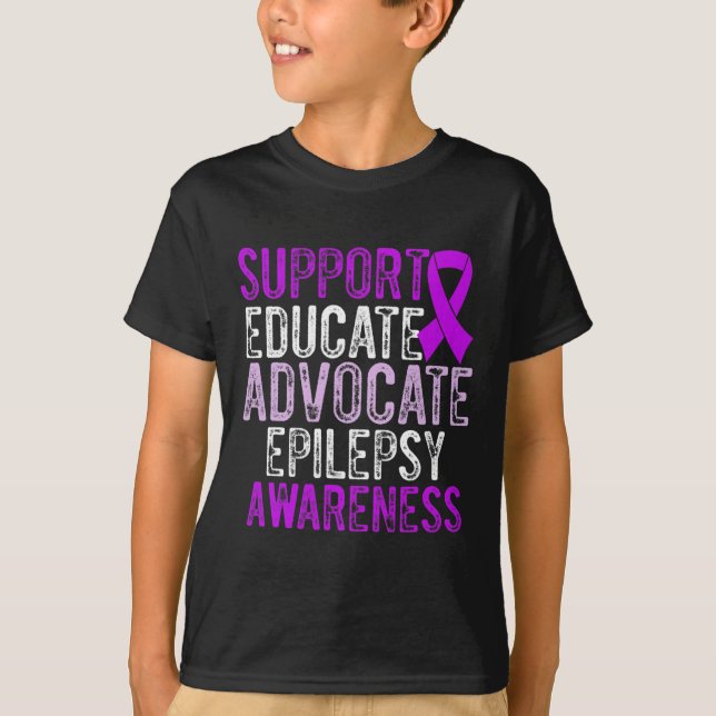 Epilepsy Awareness Epileptic Warrior Survivor 10  T-Shirt (Front)