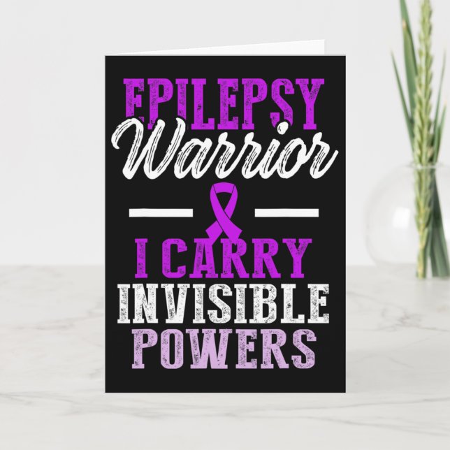 Epilepsy Awareness Epileptic Warrior Survivor 11  Card (Front)