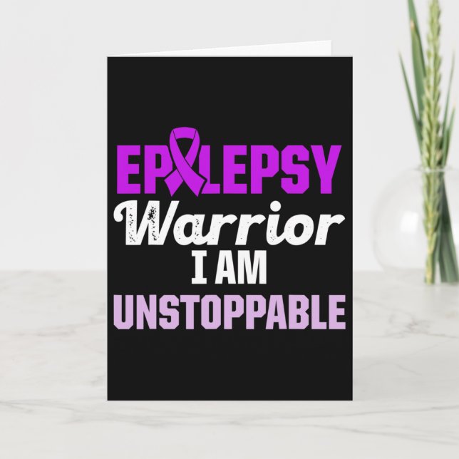 Epilepsy Awareness Epileptic Warrior Survivor 15  Card (Front)
