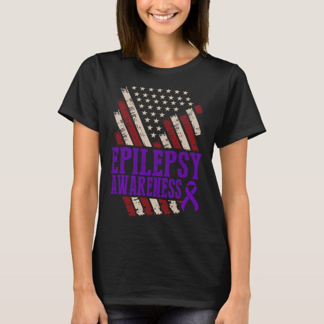 Epilepsy Awareness Epileptic Warrior Survivor 17 T-Shirt (Front)