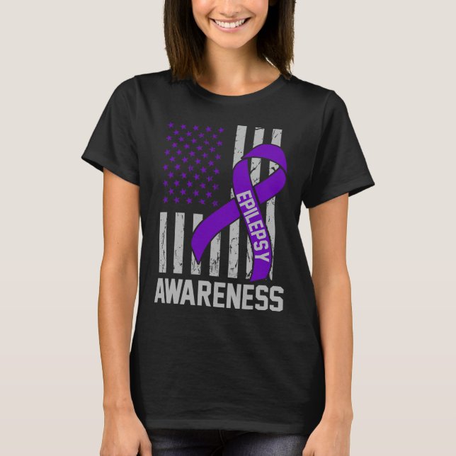 Epilepsy Awareness Epileptic Warrior Survivor 19  T-Shirt (Front)