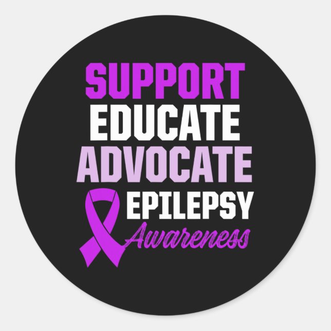 Epilepsy Awareness Epileptic Warrior Survivor 1  Classic Round Sticker (Front)