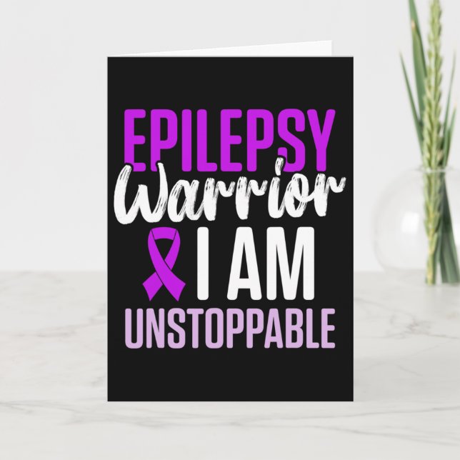 Epilepsy Awareness Epileptic Warrior Survivor 23  Card (Front)