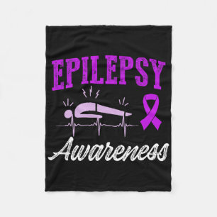 Epilepsy Awareness Epileptic Warrior Survivor 25 Fleece Blanket