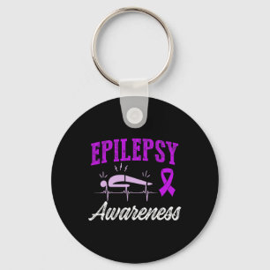 Epilepsy Awareness Epileptic Warrior Survivor 25 Keychain