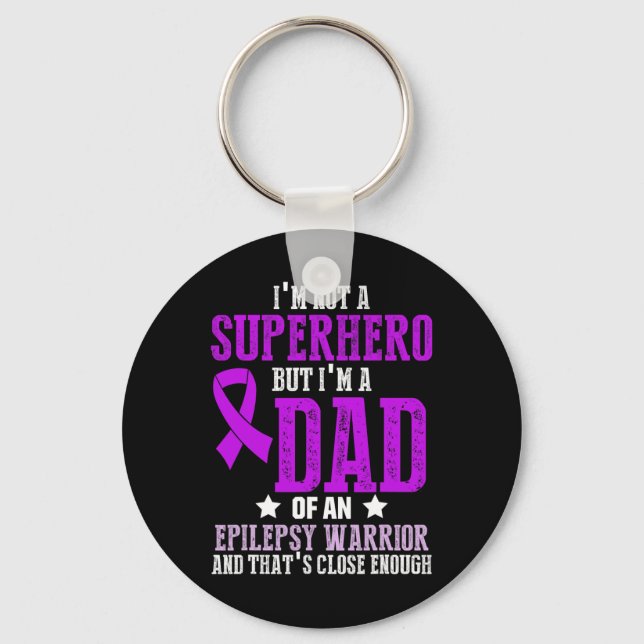 Epilepsy Awareness Epileptic Warrior Survivor 6  Keychain (Front)