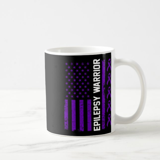 Epilepsy Awareness Epileptic Warrior Survivor 7  Coffee Mug (Right)