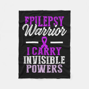 Epilepsy Awareness Epileptic Warrior Survivor 8 Fleece Blanket
