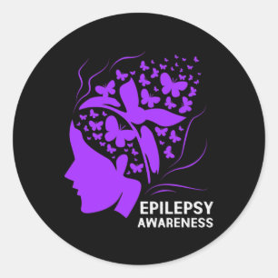 Epilepsy Awareness For Women  Classic Round Sticker