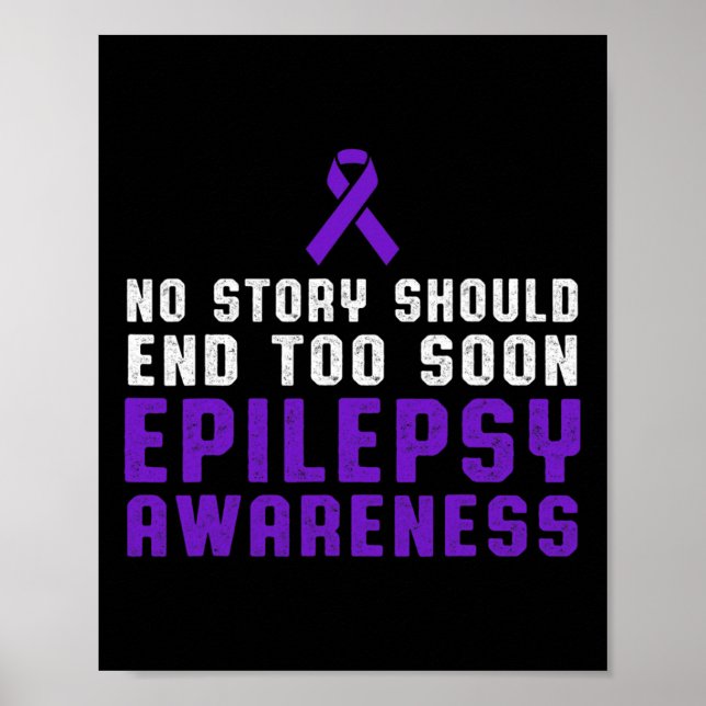 Epilepsy Awareness Fun Beat Epileptic Warrior Surv Poster (Front)
