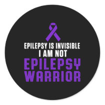 Epilepsy Awareness Fun Healthcare Epileptic Warrio Classic Round Sticker