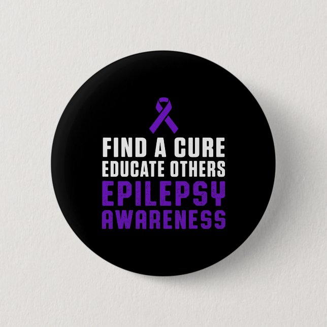 Epilepsy Awareness Fun Healthy Epileptic Warrior S Button (Front)