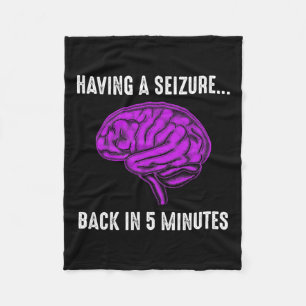 Epilepsy Awareness Having Seizure Epileptic Warrio Fleece Blanket