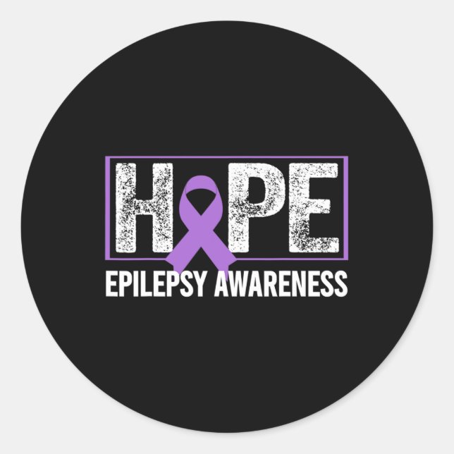 Epilepsy Awareness - Hope Epilepsy Awareness  Classic Round Sticker (Front)