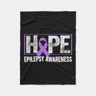 Epilepsy Awareness - Hope Epilepsy Awareness  Fleece Blanket