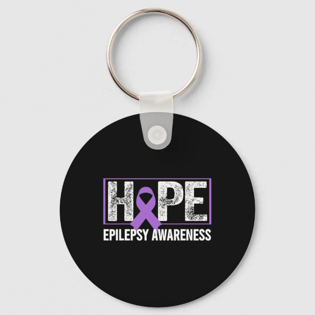 Epilepsy Awareness - Hope Epilepsy Awareness  Keychain (Front)