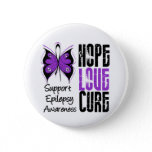 Epilepsy Awareness Hope Love Cure Pinback Button