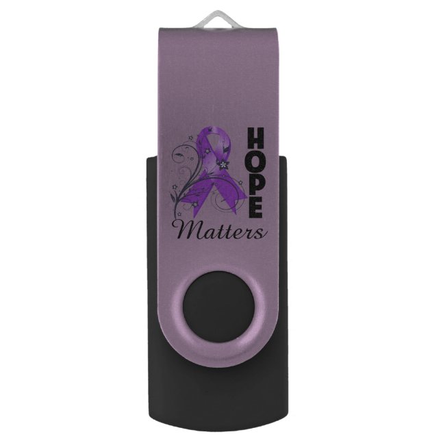 Epilepsy Awareness Hope Matters Flash Drive (Front Vertical)