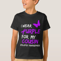 Epilepsy Awareness I Wear Purple For My Cousin Rib T-Shirt