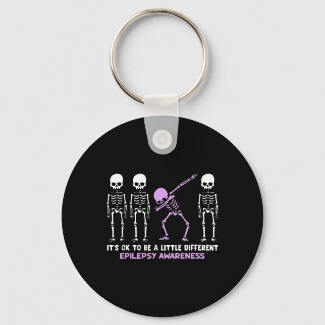 Epilepsy Awareness It's Ok To Be A Little Differen Keychain (Front)