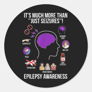 Epilepsy Awareness Month Epilepsy Warrior  Classic Round Sticker