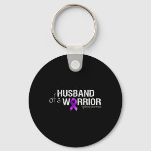 Epilepsy Awareness Month Husbynd Of A Warrior Purp Keychain