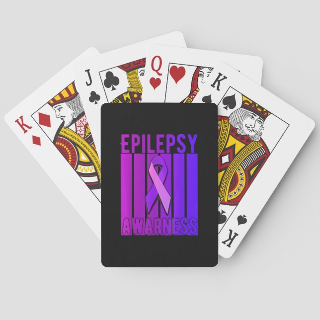 Epilepsy Awareness Month In November We Wear Purpl Poker Cards (Back)