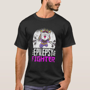 Epilepsy Awareness Month Ninja Cat Epilepsy Fighte T-Shirt