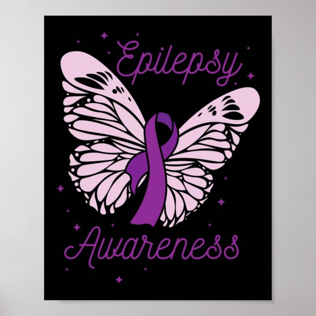 Epilepsy Awareness Month Purple Ribbon Advocate Ep Poster (Front)