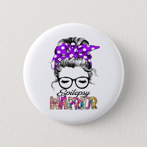 Epilepsy Awareness Month Ribbon Gifts Button