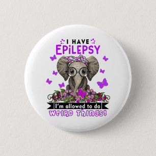 Epilepsy Awareness Month Ribbon Gifts Button