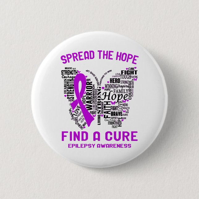 Epilepsy Awareness Month Ribbon Gifts Button (Front)