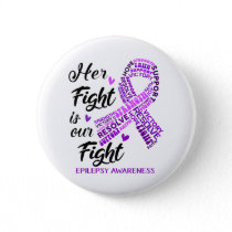Epilepsy Awareness Month Ribbon Gifts Button