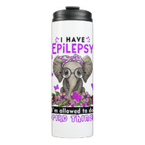 Epilepsy Awareness Month Ribbon Gifts Thermal Tumbler