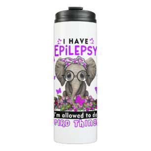Epilepsy Awareness Month Ribbon Gifts Thermal Tumbler