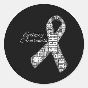 Epilepsy Awareness November Month Fight Cure Hope  Classic Round Sticker