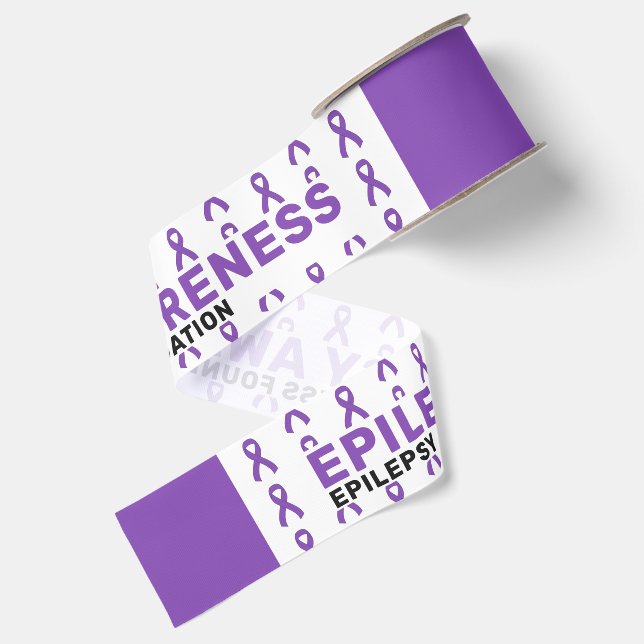 Epilepsy Awareness Pattern Ribbon (Front+Back)