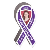Epilepsy Awareness Photo Purple Ribbon Car Magnet