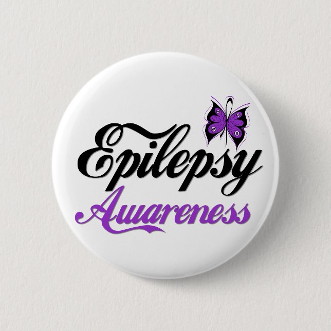 Epilepsy Awareness Pinback Button (Front)