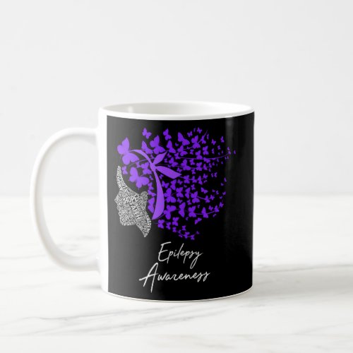 Epilepsy Awareness Purple Butterflies Coffee Mug