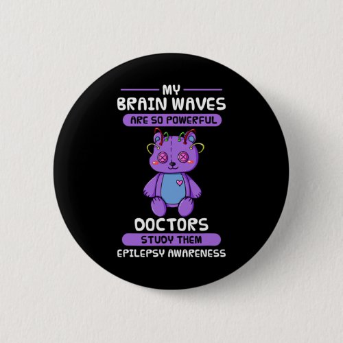 Epilepsy Awareness Purple Epileptic Brain Epilepsi Button