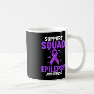 Epilepsy Awareness Purple Ribbon Bracelet Warrior Coffee Mug