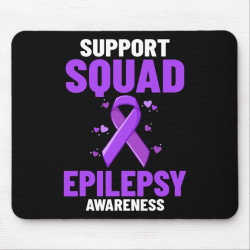 Epilepsy Awareness Purple Ribbon Bracelet Warrior  Mouse Pad