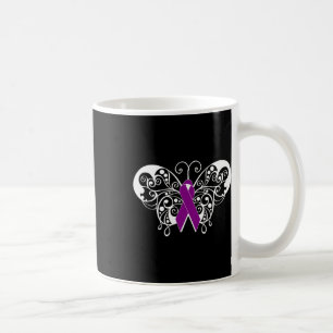 Epilepsy Awareness Purple Ribbon Butterfly 2 Coffee Mug